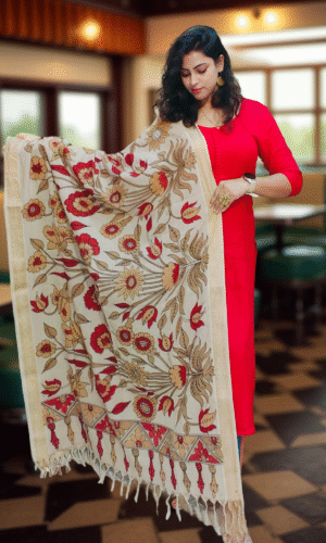 PEN KALAMKARI COTTON DUPATTA
