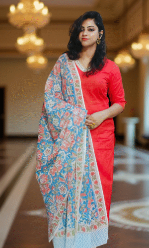 Handblock dupatta 02
