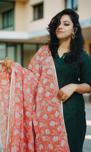 Handblock dupatta 04