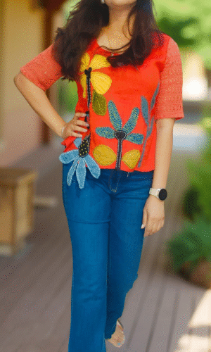 Patch work top